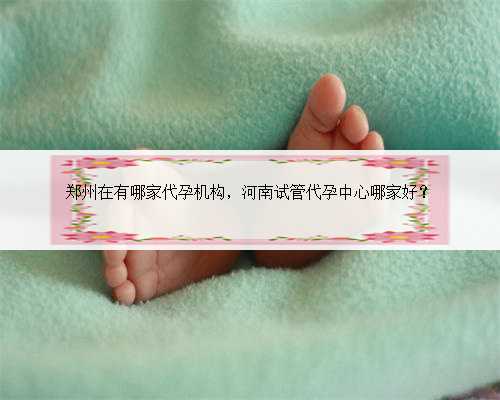 郑州在有哪家代孕机构，河南试管代孕中心哪家好？